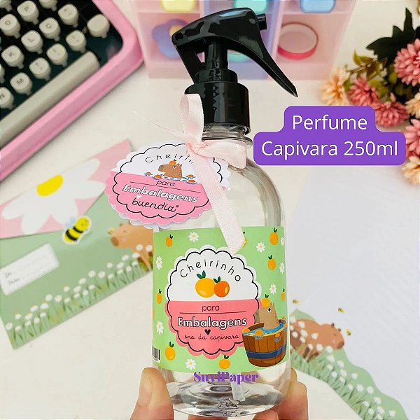 Perfume Cheirinho para Embalagem Perfume Ambiente e Papel Spray 250 ml - Spa da Capivara Tangerina e Laranja