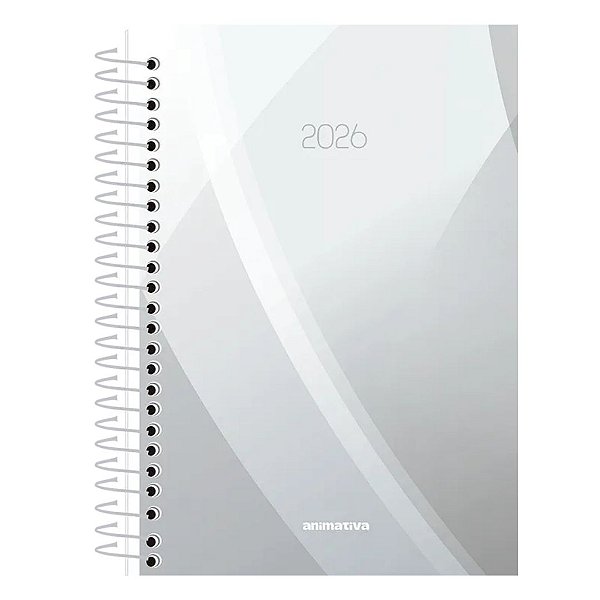 Agenda Anual Clean 2026 A5 Animativa 200 Fls - Minimalista