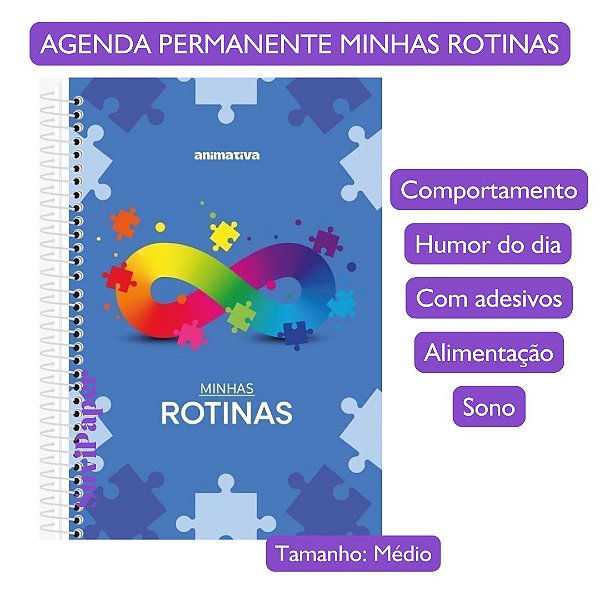Agenda Permanente Minhas Rotinas Criança e Adultos - Neurodivergentes