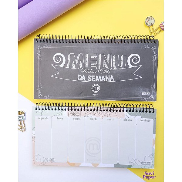 Caderno Planner Receitas Master Chef 80 Folhas