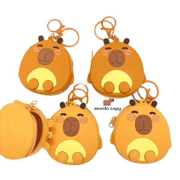 Chaveiro Fofo Porta Moedas Capivara Kawaii - 1 unidade