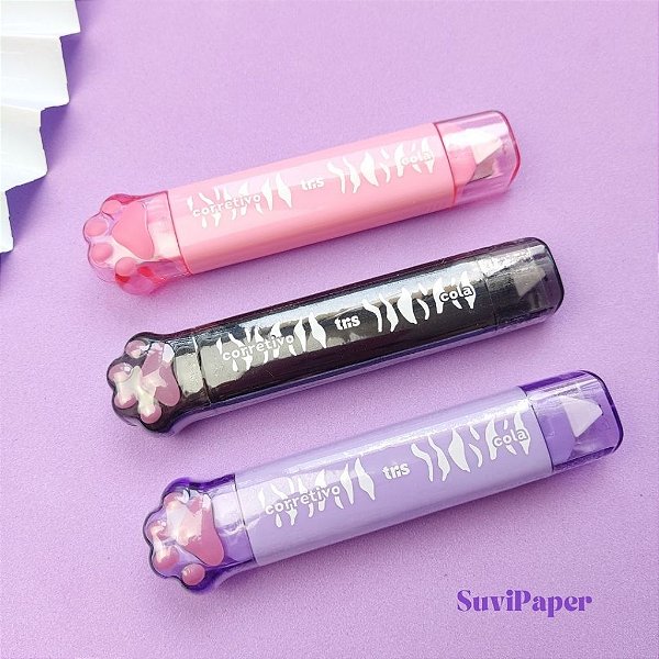 Fita Corretiva + Cola Em Fita Holic Pets Tris 5cmx4m