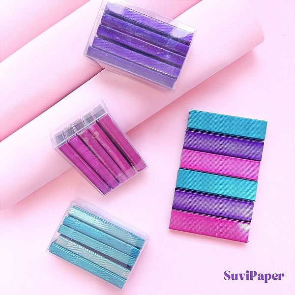 Grampo Colorido 26/6 com 1.000 un BRW