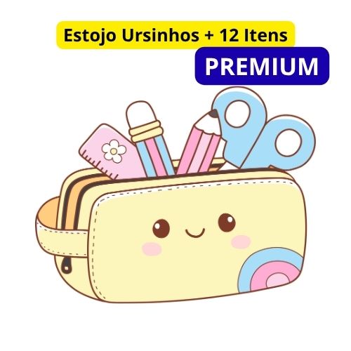 Estojo Box + 12 Itens de Escrita Monte na live