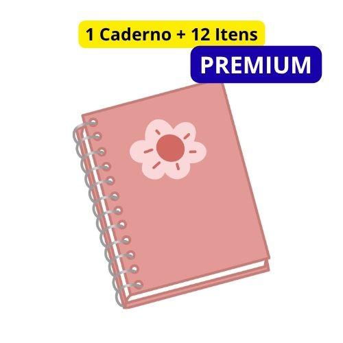 Caderno 1M Clássico 80 folhas + 12 Itens PREMIUM
