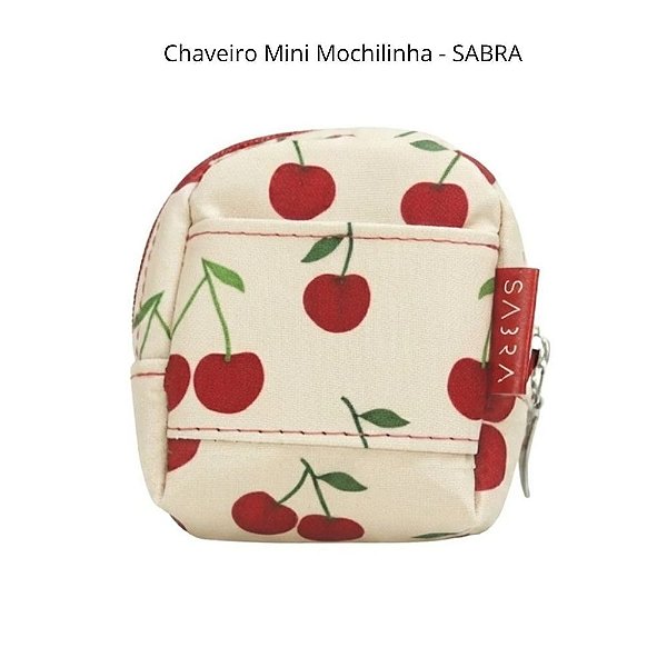 Chaveiro Mini Mochilinha Cerejinha - SABRA - 1UN - Cherry