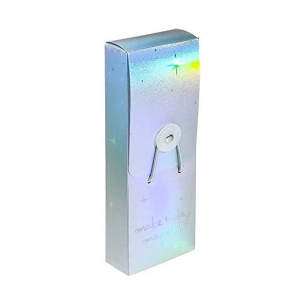 Estojo Multiuso PP Holográfico Organizador Escolar para Canetas Lápis Maquiagem e Acessórios