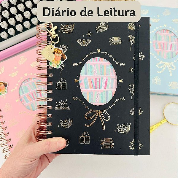 Diário de Leitura A5 Wire O Reposicionável Amor por Livros Buendia 120 Folhas
