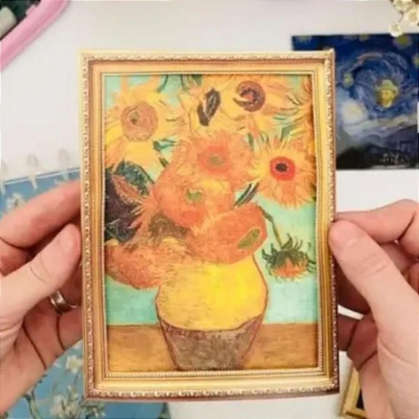 Caderneta História da Arte A6 40 Folhas Lisas - Mini Caderno de Bolso para Notas e Desenhos Artísticos Van Gogh