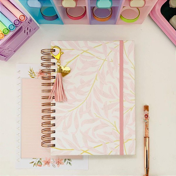 Caderno Wire O Reposicionável A5 Floral Elegante Buendia 100 Folhas Decoradas 120g
