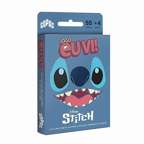 Jogo Cartas Diversão Infantil Stitch Eu Vi ! Disney Copag