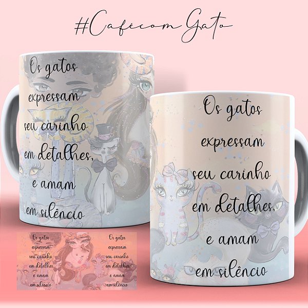 Caneca Personalizada Cafe e Gato