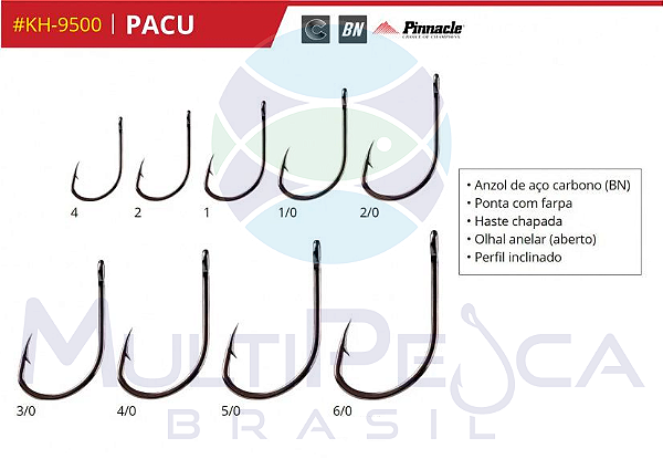 Anzol Pacu KH-9500 c/ 10pçs - Pinnacle