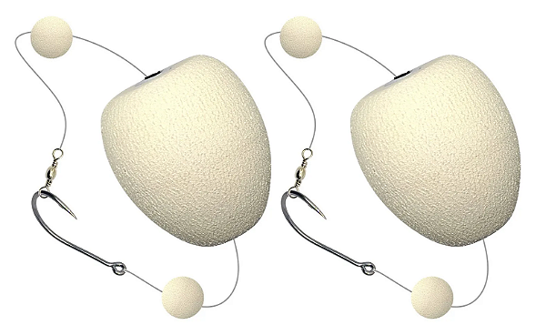 Kit C/ 2 Boia do Pão 10g EVA c/ Chicote Anzol Pacu 6/0 - JrPesca