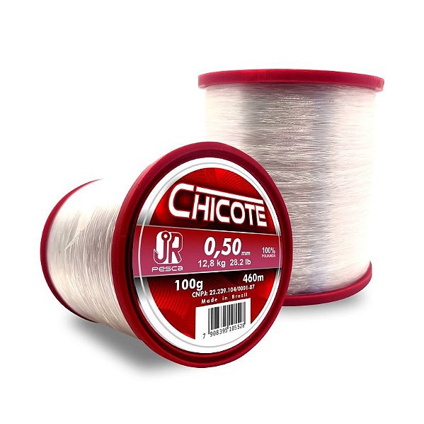 Linha Monofilamento Transparente Chicote 0,50mm (12,8kg/28.2lbs) 460m - JrPesca