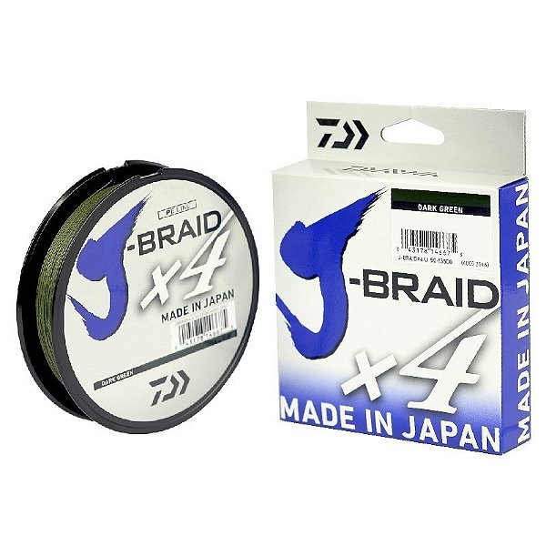 Linha Multifilamento J-Braid X4 - 135m - Verde - Daiwa