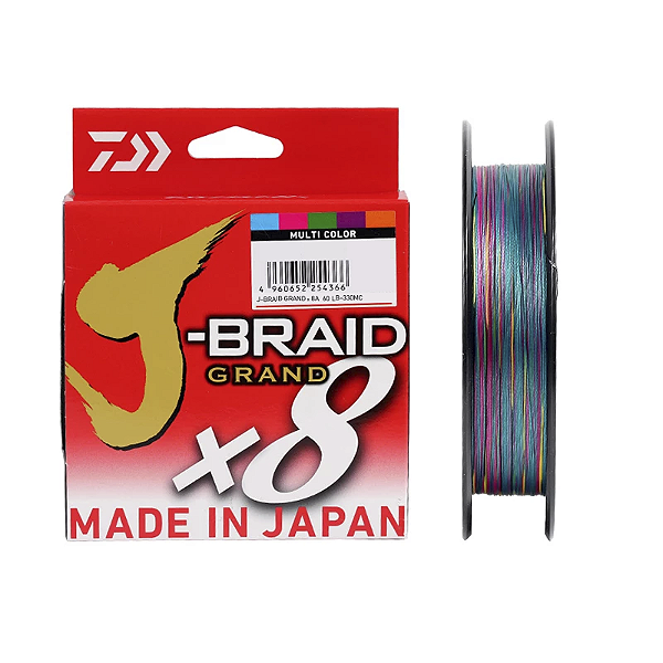 Linha Multifilamento J-Braid Grand X8 - 300m - Multi Color - Daiwa