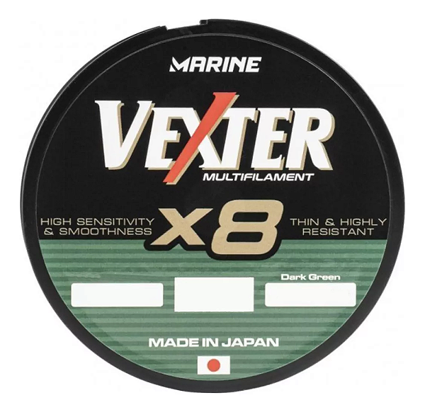 Linha Multifilamento Vexter X8 - Verde - 150m - Marine