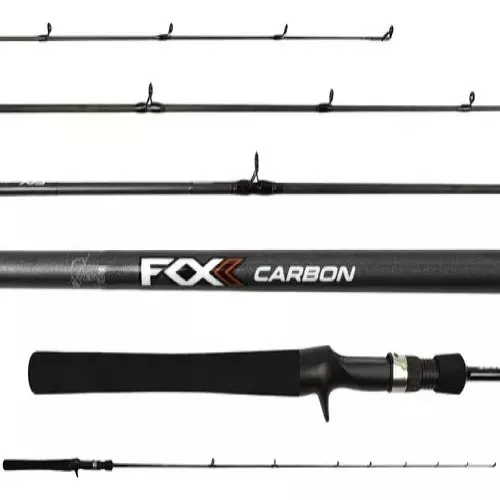 Vara p/ Carretilha Zest Fox Carbon - FXC-C601M - 8-17lb - 1,83m - Inteiriça - Marine