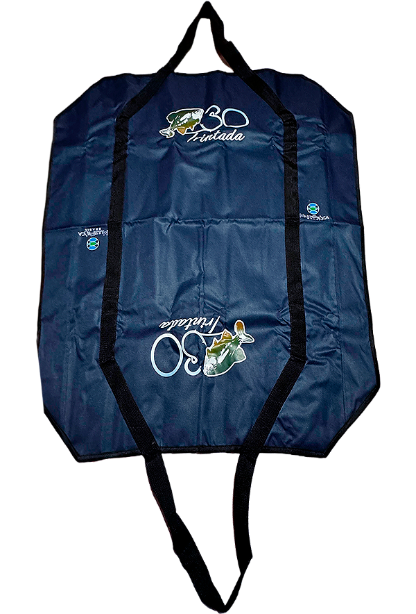 Tapete p/ Pesca Nylon Antiderrapante - Azul Escuro c/ Laterais Azul Escuro - 100x90cm - MultiPesca Brasil