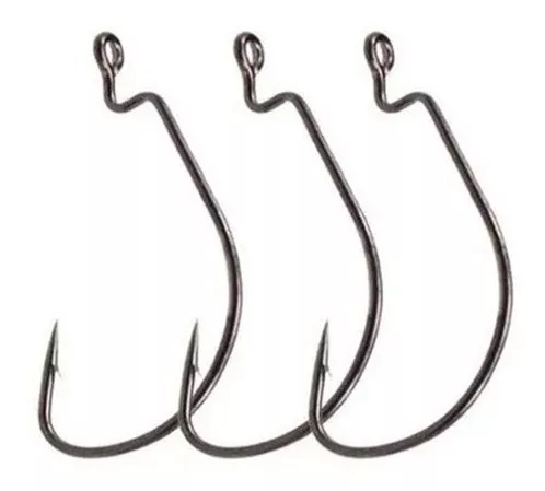 Anzol Offset Hook OH-8/0-BN - Aço Carbono Reforçado - 8/0- Cart. 3un  - Kisfishing