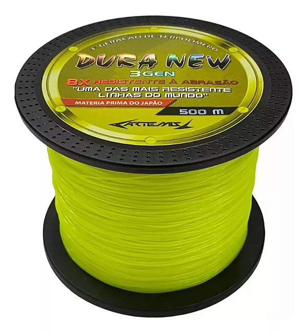 Linha Monofilamento Dura New 500m Amarelo - Artemis