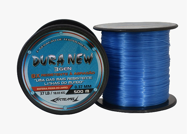 Linha Monofilamento Dura New - 500m - Azul - Artemis