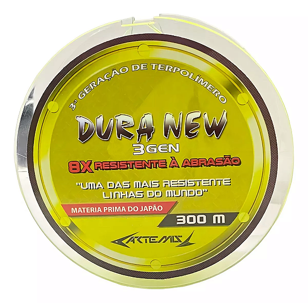Linha Monofilamento Dura New 300m Amarelo - Artemis