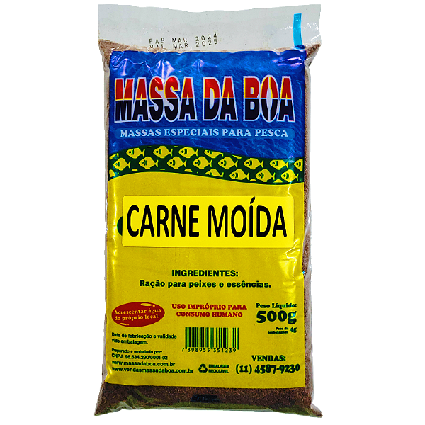 Massa para Pesca 500g - Massa da Boa
