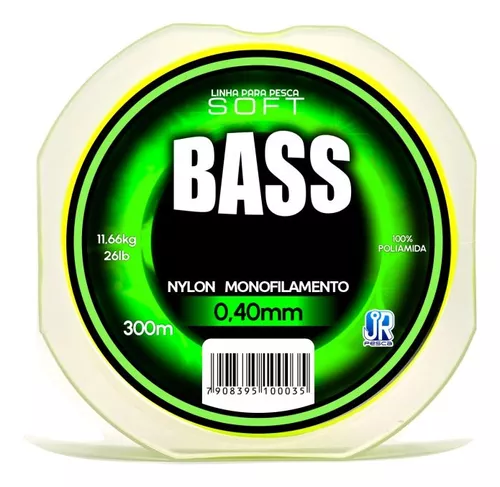 Linha Monofilamento Soft Bass 300mt Amarela - JrPesca