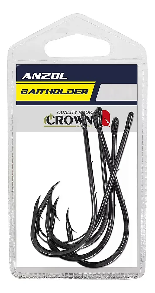 Anzol Baitholder Black Cartela C/5 - Vários Tamanhos - Crown