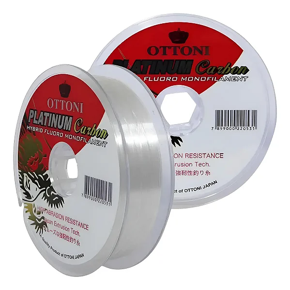 Linha Fluorcarbon Platinum Carbon Transparente 100m - Ottoni