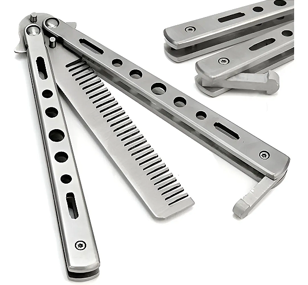 Canivete Butterfly Prata - Taue