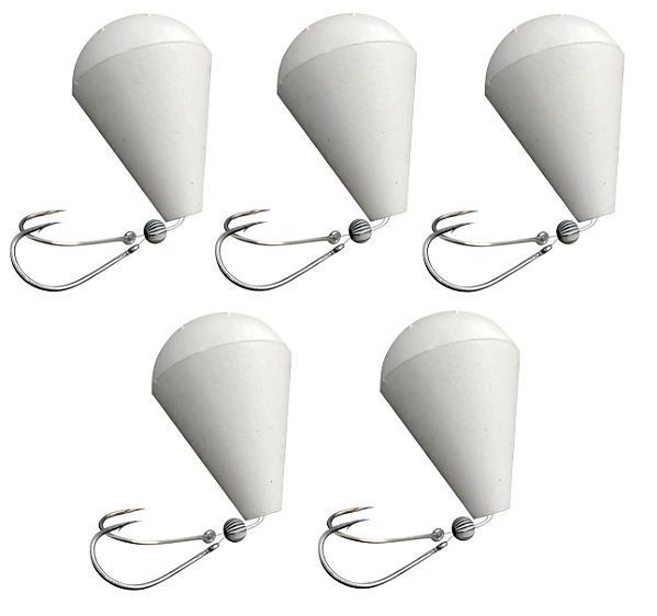 Kit C/ 5 Boia Pão Diniz 20g de 2 Anzóis Pacu 6/0 C/ Chicote - Storny