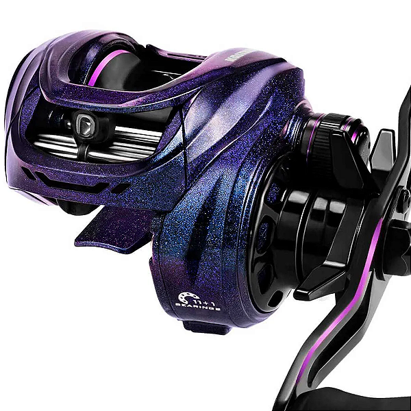 Carretilha Royale Legend Pro Roxo Peso 155g Drag 7,5kg 12 Rol. Vel. 8.0:1 - Kastking
