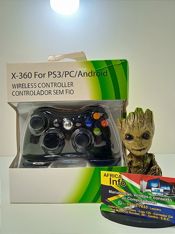 Controle Xbox 360 Sem Fio Wirelles Joystick Para Computador Ps3 e Android