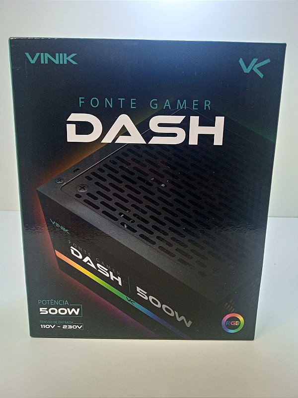 Fonte Vinik Gamer Dash 500W, RGB, VFG500WPR