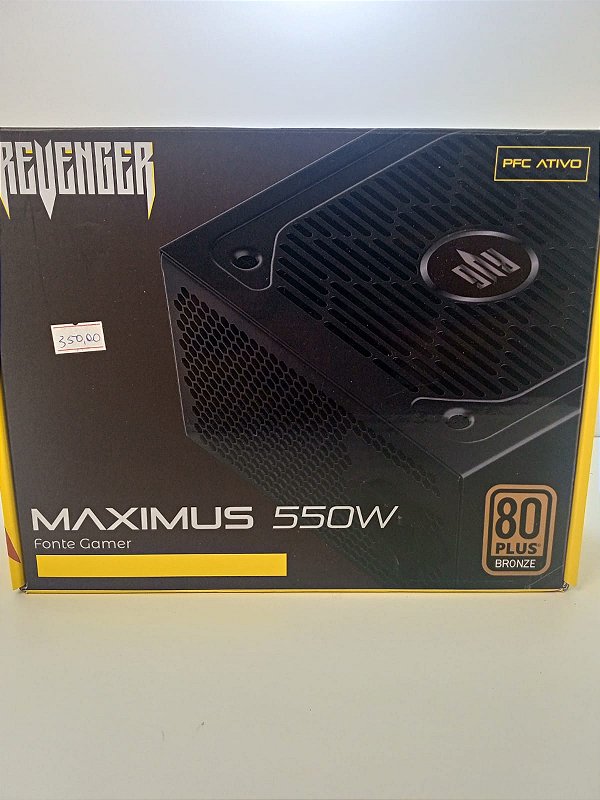 Fonte Alimentação Gamer 550w Bivolt 80plus Bronze Silencioso