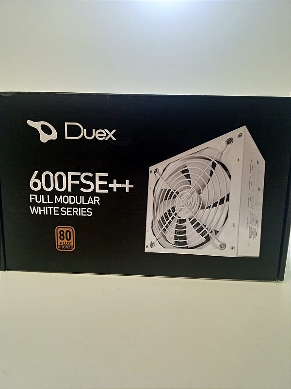 Fonte Duex Dx-600fse++ White 600w 80 Plus Bronze Pfc Modular Cor Branco 110v/220v