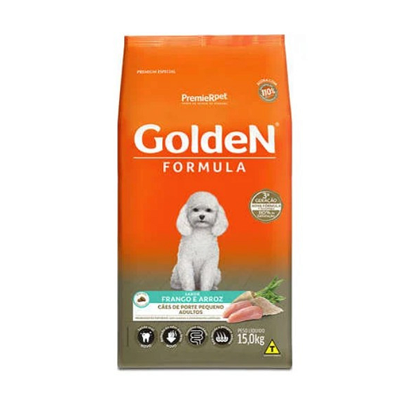 Ração Premier Golden Formula Cães Adultos Frango e Arroz Mini Bits