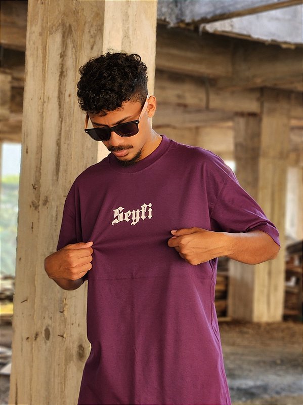 Camiseta Oversized Estampa LOGO 1 - Roxo