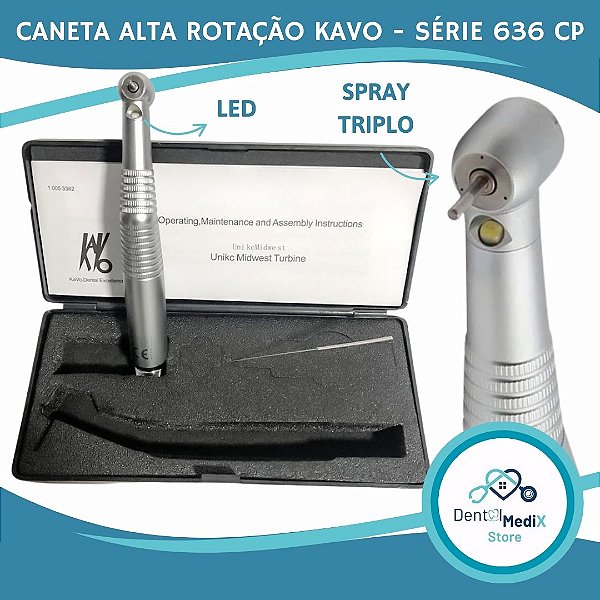 CANETA Alta Rotação KAVO SMART Series 636 CP LED - Peças de mão Odonto