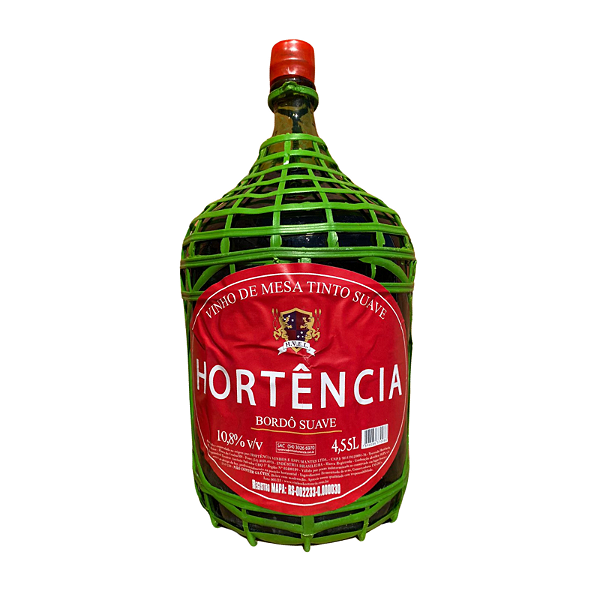 Vinho Hortência Bordô Suave Garrafão 4,55 L