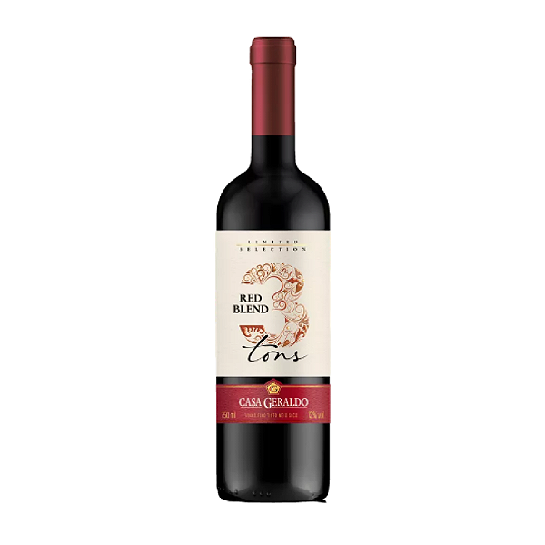 Vinho Casa Geraldo 3 Tons Red Blend Meio Seco 750 ml