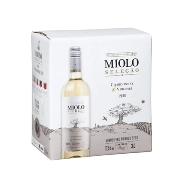 Vinho Miolo Seleção Chardonnay/ Viognier Bag In Box 3 L