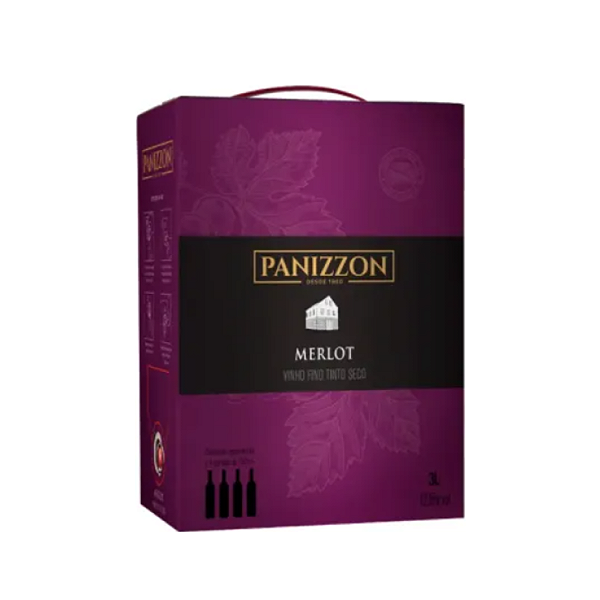 Vinho Panizzon Merlot Bag in Box 3 L