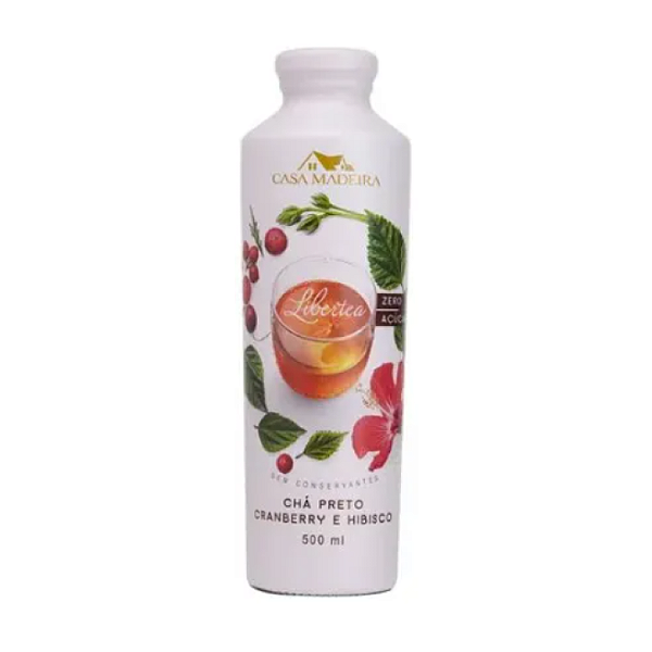 Chá Preto Cranberry e Hibisco Casa Madeira 500 ml