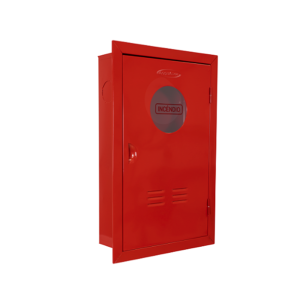 Caixa metálica de mangueira embutir com visor - 90 X 60 X 17cm