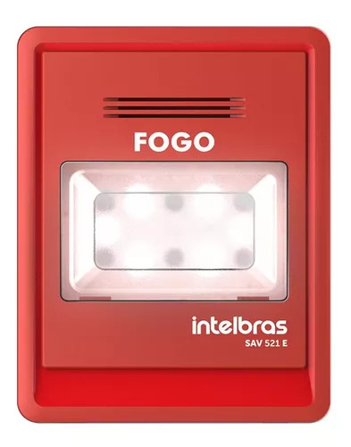 Sirene Audiovisual Endereçável SAV 521E - Intelbras