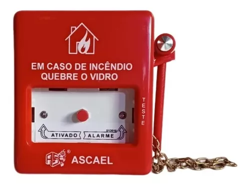 Acionador manual endereçavel C/martelo Abde-a/m 1024 - ASCAEL